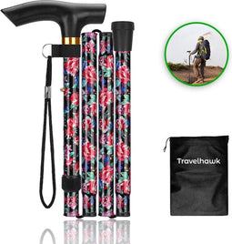 Travelhawk Wandelstok - Verstelbaar - Opvouwbaar - Scarlet