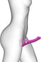 Strap-On-Me - Vibrerende Strapless Strap-on Voorbinddildo Met Luchtdruk Stimulatie - Roze