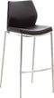 Barkruk Stavanger Kunstleer Mat geborsteld RVS frame, Bruin