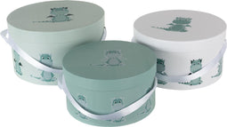 J-Line doos Draak - papier - wit/mint - 3 stuks