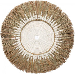 De Raffia Macrame Muurdecoratie - Naturel Wit