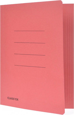 Class'ex dossiermap, 3 kleppen ft 18,2 x 22,5 cm (voor ft schrift), kers