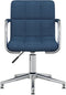 vidaXL Kantoorstoel draaibaar stof blauw