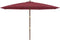 vidaXL - Parasol - met - houten - paal - 400x273 - cm - bordeauxrood