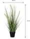 Mica Decorations Dogtail Gras - Kunstplant - Hoogwaardige afwerking - Groen