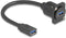 Delock 87983 - D-Type Kabel - 2 x USB A 5 Gbps - Zwart