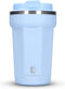 Castagnola Thermosbeker - Koffiebeker To Go - Dubbelwandig - 380 ML - Lichtblauw - Octagon
