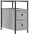 vidaXL - Nachtkastje - 30x60x60 - cm - bewerkt - hout - grijs - sonoma - eikenkleurig