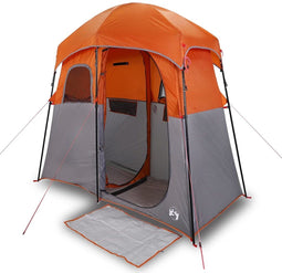 vidaXL - Douchetent - 2-persoons - waterdicht - grijs - en - oranje