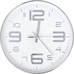 vidaXL - Wandklok - 30 - cm - zilverkleurig