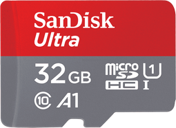 SanDisk Ultra - microSDHC - 32GB - Class 10 UHS-I A1 - met SD-adapter