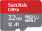 SanDisk Ultra - microSDHC - 32GB - Class 10 UHS-I A1 - met SD-adapter