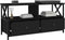 vidaXL - Tv-meubel - 90x33x45 - cm - bewerkt - hout - en - ijzer - zwart