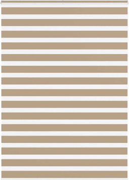 vidaXL - Zebra - Blind - 155x200 - cm - stofbreedte - 150,9 - cm - polyester - zandbruin