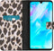 iMoshion Hoesje Geschikt voor Huawei P30 Lite Hoesje Met Pasjeshouder - iMoshion Design Softcase Bookcase - Goud / Zwart / Golden Leopard