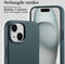 Accezz MagSafe Leather Backcover - Krasbestendig - Donkergroen (iPhone 15)