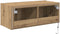 vidaXL - TV - Wandkast - met - LED-verlichting - Artisan - Eiken - 80x35x31 - cm
