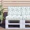 vidaXL - Palletkussen - bladpatroon - 50x40x12 - cm - stof