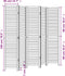 vidaXL - Kamerscherm - met - 5 - panelen - massief - paulowniahout - zwart