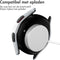 imoshion Screenprotector - Geschikt voor Samsung Galaxy Watch 4 40mm - Full Cover Hard Case / Beschermend Hoesje - Zilver