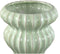 PTMD Glenna Mint Ceramic Round Ribbed Pot W Bulbs L