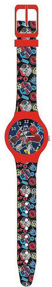 Transformers Horloge Junior 32 Mm Kwarts Siliconen Rood/blauw