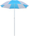 vidaXL - Strandparasol/-tent - 180 - cm - stof - blauw - en - wit