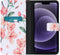 iMoshion Hoesje Geschikt voor iPhone 13 Hoesje Met Pasjeshouder - iMoshion Design Softcase Bookcase - Wit / Blossom Watercolor White