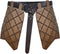 HiiFeuerMiddeleeuws dijbeen pantser van imitatieleer, Retro Dubbelzijdige Waist Armor met Riem, Merc