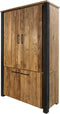 HSM Collection Wandkast Atlanta - rustiek oud teak/metaal