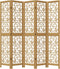 vidaXL - Kamerscherm - met - 5 - panelen - massief - paulowniahout - bruin