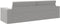 vidaXL - Vloersofa - Bed - 2-in-1 - Cloud - Grijs - 245x150x60.5 - cm - Stof