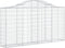 vidaXL - Schanskorven - 10 - st - gewelfd - 200x30x100/120 - cm - ijzer