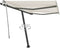 vidaXL - Luifel - vrijstaand - handmatig - uittrekbaar - 600x350 - cm - crèmekleurig