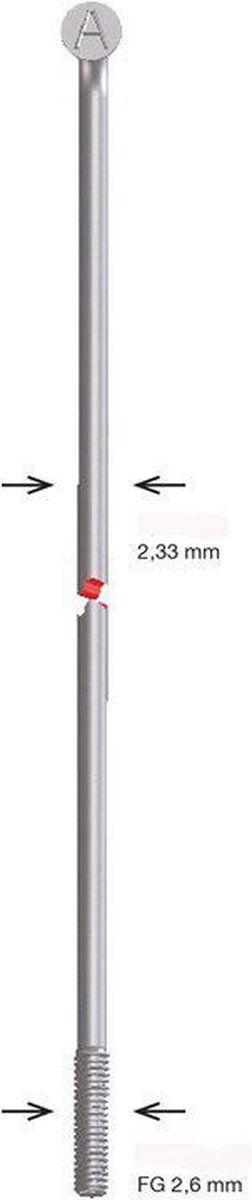 Alpina Spaak Zink 13-238 zonder nippel zilver (144st)