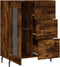 vidaXL - Dressoir - 69,5x34x90 - cm - bewerkt - hout - gerookt - eikenkleurig