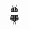 Ondergoed Set Obsessive Basitta Zwart S/M