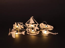 Woodlight - lichtslinger met speelgoedfiguurtjes - 2.5 m - warmwit - batterijen niet meegeleverd