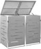 vidaXL - Containerberging - dubbel - 138x77,5x112,5 - cm - roestvrij - staal