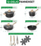 Just Perfecto 12 Delige Pannenset - Inductie - Hoogwaardige anti-aanbak coating - Zwart