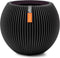 Capi Europe - Vaas bol Groove Black & Gold - 30x25 - Zwart - Opening Ø21.5 - Bloempot voor binnen - 5 jaar garantie - BGVBL104