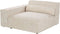 HELLNAR - Hoekbank 2-zits - Beige - Linkszijdig - Fluweel