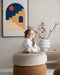 Wigiwama Teddy Ottoman / Poef - Ø65x20cm - Biscuit