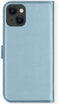 Selencia iPhone 13 Mini - Echt Lederen Bookcase - Ruimte voor 3 pasjes - Lichtblauw