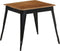 vidaXL - Eettafel - 75x75x76 - cm - massief - acaciahout - en - staal