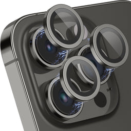 Mobstore iPhone 14 Pro / Pro Max - Camera Lens Protector - 9H Gehard Glas - Spacezwart