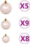 vidaXL - Kunstkerstboom - met - verlichting - en - kerstballen - 546 - takken - 180 - cm