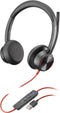 Plantronics Blackwire 8225 - Headset - Geluidsonderdrukking - Zwart