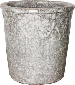 PTMD Rebbel Ronde Bloempot - H50 x Ø50 cm - Geglazuurd Keramiek - Wit