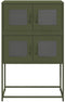 vidaXL - Hoge - kast - 68x39x107 - cm - staal - olijfgroen